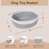 Goodpick Small Woven Rope Gift Basket Empty, 12"x 8"x 5" Boo Basket, Grey view 3