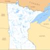 Large Rivers and Lakes map of Minnesota State Vivid Imagery Laminated Poster Print-20 Inch by 30 Inch Laminated Poster With Bright Colors And Vivid Imagery view 1
