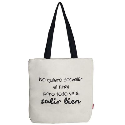 Econanos Hellobags2019 Canvas & Beach Tote Bag, 38 cm, White (BLANCO)
