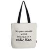 Econanos Hellobags2019 Canvas & Beach Tote Bag, 38 cm, White (BLANCO) view 1