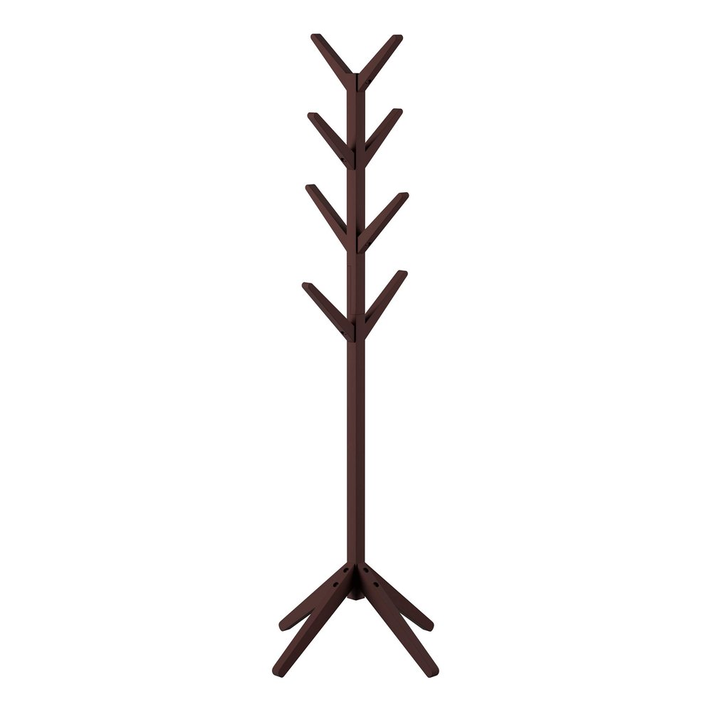Lavish Home Freestanding Coat Rack - Durable 8-Arm Tree Stand for Coats, Jackets, Scarves, Hats and Purses - Great for Entryways (Espresso Brown)