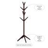 Lavish Home Freestanding Coat Rack - Durable 8-Arm Tree Stand for Coats, Jackets, Scarves, Hats and Purses - Great for Entryways (Espresso Brown) view 3