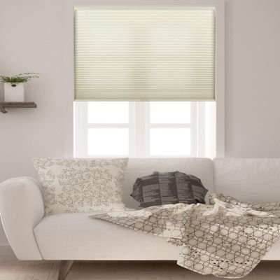 Arlo Blinds Single Cell Light Filtering Cordless Cellular Shades, Color: Cream, Size: 68.5" W x 72" H