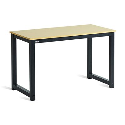 Decoholic 47 Inch Computer Desk, Home & Office PC Laptop Study Writing Table Workstation with Leg Bars, Modern Simple Industrial Style, Rustic Brown,Oak