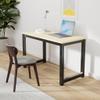 Decoholic 47 Inch Computer Desk, Home & Office PC Laptop Study Writing Table Workstation with Leg Bars, Modern Simple Industrial Style, Rustic Brown,Oak view 2