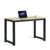 Decoholic 47 Inch Computer Desk, Home & Office PC Laptop Study Writing Table Workstation with Leg Bars, Modern Simple Industrial Style, Rustic Brown,Oak view 4