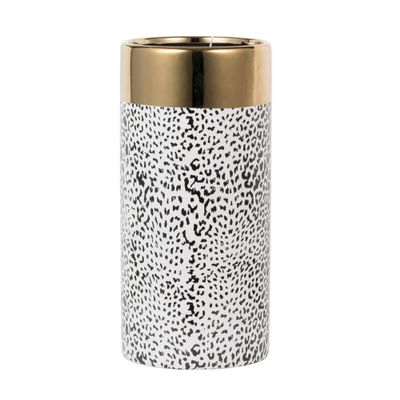 A&B Home Vase, Matte Gold, Matte Black