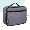 Wildkin Kids Insulated Lunch Box Durable and Reusable for School & Travel - Grey Tweed view 3