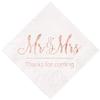Crisky Wedding Napkins Mr Mrs Rose Gold Cocktail Beverage Dessert Napkins for Wedding Tabel Decoration Engagement Party Supplies, 100 Pcs, 3-Ply view 1