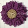 Extra Thick Rich Dark Purple Burlap Sunflower Wreath by The Crafty Wineaux view 1
