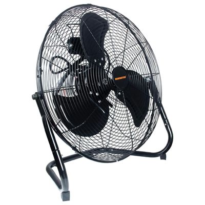 Remington High Velocity Floor Fan, 3 Speed Portable Cooling Unit - Heavy Duty Metal Airflow for Large Shops, Garages, and Warehouses, 20 Inch, Black