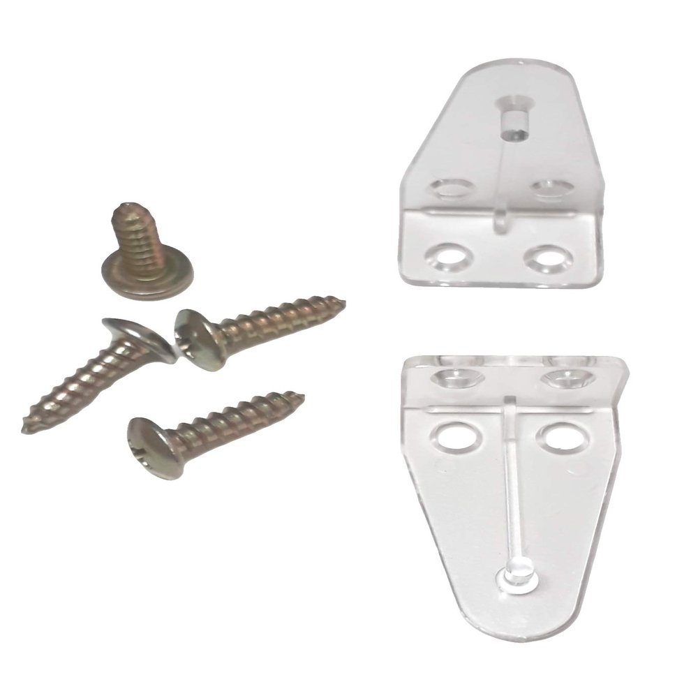 Asia Buy 1" Mini Blind Hold Down Brackets for Window Blinds with 5/8" Self Drill Screws (20)