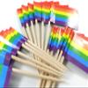 JBCD Rainbow Gay Pride Toothpick Flag Mini Small LGBT Cupcake Topper Flags, 100 pcs view 1