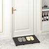 Bath Mat for Bathroom Luxury Shower - Non-Slip Bamboo Wooden Waterproof Floor Mat for Indoor or Outdoor Use(Black) view 4