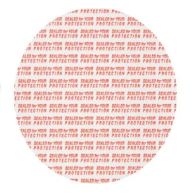 SanDaveVA 20mm Pressure Sensitive PS Foam Seals Cap Liners Tamper Seal Cap Liner Sealed for your Protection Red Print (500)