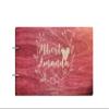 Just Customized Personalized Handmade Mr Mrs Wedding Guest Book for Bride and Groom Wood Alternative Custom Engraved Newlywed Marriage Album view 1