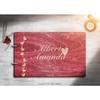 Just Customized Personalized Handmade Mr Mrs Wedding Guest Book for Bride and Groom Wood Alternative Custom Engraved Newlywed Marriage Album view 2
