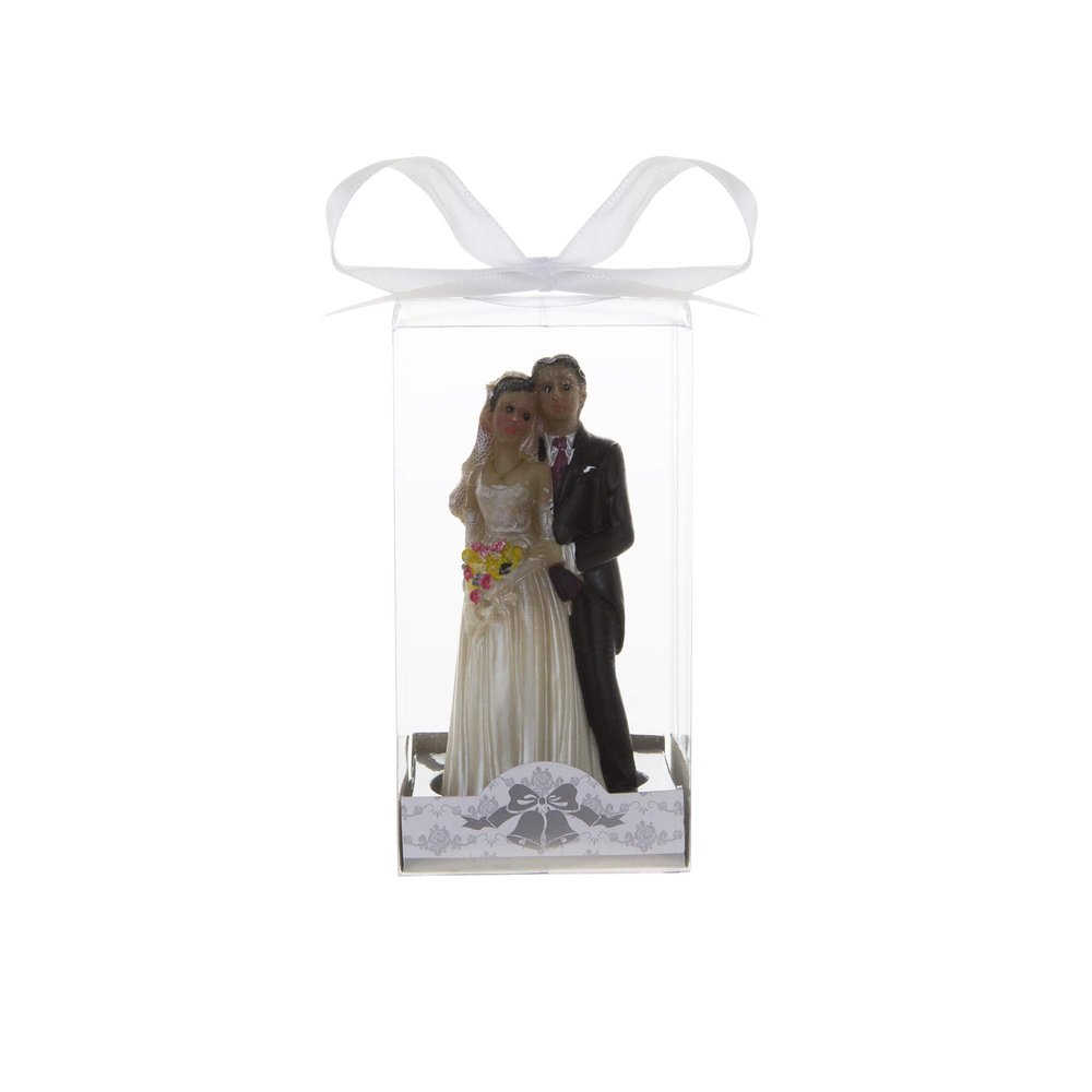 Mega Favors 12 pcs Ethnic Wedding Couple Figurines, Hand-Painted Poly-Resin Bride and Groom Keepsakes for Cake Toppers, Reception Table Decorations, Wedding Party Favors, Special Celebration Gifts