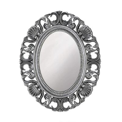 Accent Plus Silver Scallop Wall Mirror 17x21x0.5