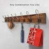 KOLYMAX Rustic Coat Rack Wall Mounted, Solid Wooden Coat Hook Rack with 8 Hooks Perfect Touch for Your Entryway, Mudroom, Kitchen, Bathroom and More (Brown) (16.34inch view 3