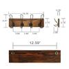 KOLYMAX Rustic Coat Rack Wall Mounted, Solid Wooden Coat Hook Rack with 8 Hooks Perfect Touch for Your Entryway, Mudroom, Kitchen, Bathroom and More (Brown) (16.34inch view 4