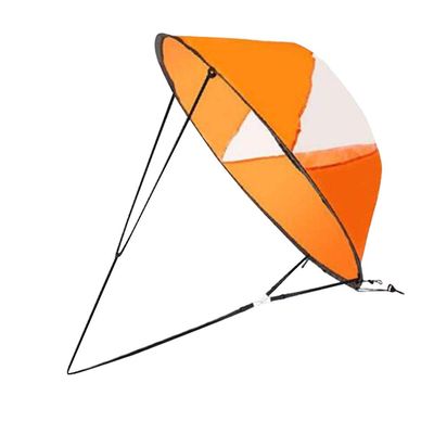 BESPORTBLE Foldable Kayak Sail Scout Downwind Wind Paddle Popup Canoe Kayak Sail Orange 108cmx108cm