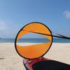 BESPORTBLE Foldable Kayak Sail Scout Downwind Wind Paddle Popup Canoe Kayak Sail Orange 108cmx108cm view 3