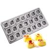 21 cavities concave square cube shape polycarbonate PC chocolate mold ice cube mould chocolat candy making molds for DIY pastry view 1