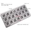 21 cavities concave square cube shape polycarbonate PC chocolate mold ice cube mould chocolat candy making molds for DIY pastry view 2