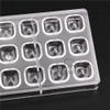 21 cavities concave square cube shape polycarbonate PC chocolate mold ice cube mould chocolat candy making molds for DIY pastry view 3