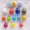 ZAMTAC 15pcs/lot Egg Easter Eggs Marbles Glass Balls Shaped Glass Beads Many vase Aquarium Accessories - (Color: Each Color 1pcs) view 1