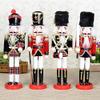 ZAMTAC New 4pcs 1Set 30Cm High Christmas Holiday Nutcracker Musician Soldier Vintage German Wooden Table Walnut Toy Zakka Dolls view 1