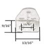 Asia Buy 1" Mini Blind Hold Down Brackets for Window Blinds with 5/8" Self Drill Screws (16) view 2