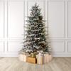 Martha Stewart Flocked Natural Pre-Lit Artificial Christmas Tree view 1