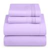 Hearth & Harbor Split King Size Sheets - 5 Piece Bed Sheet Set, Hotel Luxury Double Brushed Bed Sheets - Extra Soft Bedding Sheets & Pillowcases, Split King, Lavender view 1