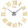 Fdit2 Luxury DIY Wall Clock 3D Roman Numerals Stickers Home Art Modern Clock Large view 1