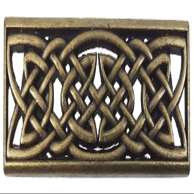 GENUINE TEXAS BRAND Set of 24 Classic Celtic Knot Drawer Handles in Antique Brass