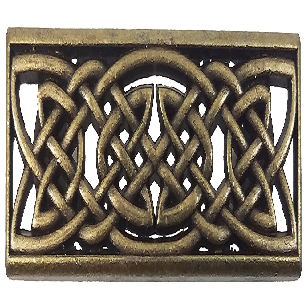 GENUINE TEXAS BRAND Set of 24 Classic Celtic Knot Drawer Handles in Antique Brass