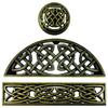 GENUINE TEXAS BRAND Set of 24 Classic Celtic Knot Drawer Handles in Antique Brass view 3