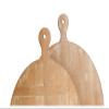 Napa Home & Garden 20" Large Premium Antique Round Wood Cutting Boards Set of 2 Home Farmhouse Kitchen Dining Serving Tray Charcuterie Cheese Boards Decor Decoration S/2 Large Brown view 2