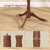 VASAGLE Coat Stand, Solid Wood Freestanding Coat Rack with 11 Hooks, Hall Tree for Bags, Purses, Hats, for Entryway, Hallway, Rubberwood, Caramel Brown URCR05WN view 4