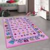 Allstar 5x7 Pink Kids' Educational Rectangular Accent Rug with Multicolored Alphanumeric Design (4' 11" x 6' 10") view 1
