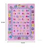Allstar 5x7 Pink Kids' Educational Rectangular Accent Rug with Multicolored Alphanumeric Design (4' 11" x 6' 10") view 2