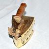 Beautiful Antique Mini Brass Iron Small Solid Brass Iron With Wood Handle Showpiece Collectible Item view 2