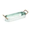 Galvanized Metal Tray with Handles view 1