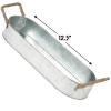 Galvanized Metal Tray with Handles view 3