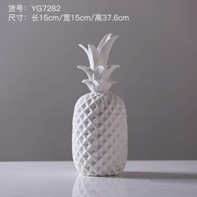 ZAMTAC Nordic Modern Ceramic Tile Matte White Pineapple Model Living Room Decorative Arts and Crafts Home Decoration Gifts - (Color: B)