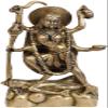 8" Goddess Kali in Brass | Handmade | Made in India - Brass Sculpture - Color Natural Brass view 1