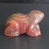 1.6'' Hand Carved Mixed gemstom Crystal Frog Figurine Animal Carving (Indian Agate) view 1