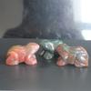 1.6'' Hand Carved Mixed gemstom Crystal Frog Figurine Animal Carving (Indian Agate) view 4